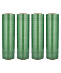 Heavy Duty Green Tint Pre Stretched Stretch Wrap Film 15 By 1476 Feet 30 Gauge 4 Roll Pack displayed in vertical arrangement.