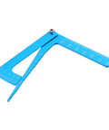 Dead Simple RC Camber Gauge And Toe Alignment Ruler For On Road Cars Rock Solid Build Measures Wheel Angles in blue aluminum.