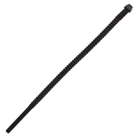 Matte Black Corrugated Riser Supply Line Kit With One Quarter Turn Angle Stop Valve For Faucet And Toilet Five Eighths In OD By Three Eighths In ID Fifteen In Long Lead Free Brass Bendable For Easy Install