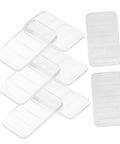Big Time Game Change 32 Piece Clear Plastic Leveling Shims For Furniture Stabilizers and Wobble Free Leg Adjusters set of shims stacked.