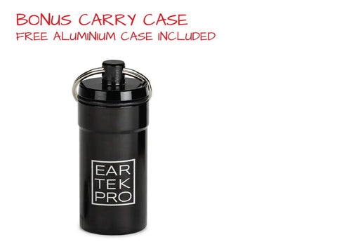 High Fidelity Concert Ear Plugs Reusable Noise Reduction Set With Two Sizes Included NRR 19dB aluminum carry case shown