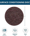 Amazon Benchmark Abrasives 3-inch nylon surface conditioning disc, medium grit, 25-pack