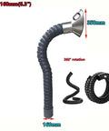 Tough As Nails Articulated Fume Extractor Hose With Heavy Duty Stainless Steel Hood And Full Swivel Flex Duct Tube For Hot Welding Smoke Dust Collection Quick Rig Two Meter Long Six Inch Wide Shop Ready showing a 160mm diameter bendable duct.