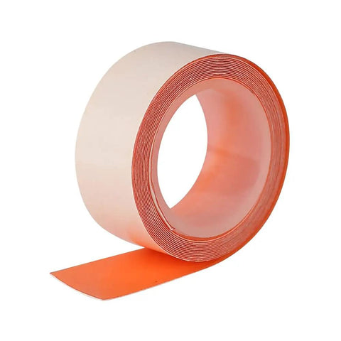 Orange roll of Tank Bond Thread Stopper Tape for interior and exterior use, quick fix for loose screws, reusable up to three times per application.
