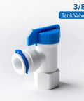 3/8 inch tank valve for 11 Gallon Pre Pressurized Water Storage Tank For Reverse Osmosis Systems, white, holds up to 8.2 gallons