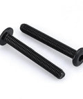 12 Sets M6x45mm Flat Head Socket Cap Screws With Barrel Nuts And 1 Hex Wrench, 304 Stainless Steel With Black Coating