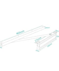 Diagram of Ultra Low Profile Concealed Door Closer 23mm With Automatic Hydraulic Buffer Hidden Mount For Seamless Soft Close.