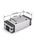 SLS Extended Slider Guide Block, Sealed Ball Bearing Linear Slide Unit Precision Carriage, dimensions shown, 1 pc