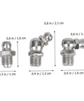 Heavy Duty 45 Piece Grease Fitting Assortment Kit With M8x1 Straight 90 Degree And Bend Zerk Fittings Steel Construction