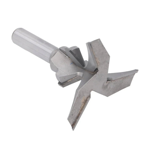 Super Cool Thonlai Arc Bending Router Bit With 1/2 Inch Shank And Three Flutes for curved wood slotting, angled view