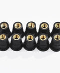 No Sweat 10 Pack M4 M5 M6 Rubber Well Nuts for Motorcycle Windshield Fairing and Boat Mounting, black neoprene fasteners.
