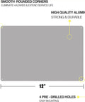 Real Deal Danger BBQ Gas Supply Metal Sign Built Tough For Outdoor Use Rust Proof Aluminum Warning Plate UV Printed Industrial Safety Decor With Pre Drilled Holes Ready To Hang Anywhere 12X8 Inch dimensions showing 4 pre-drilled holes.