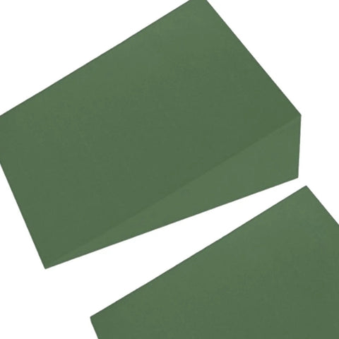 Two Pack Foam Wedge Blocks Slant Boards Calf Stretcher EVA Lightweight Training Gear, green blocks for stretching, 12x15x5 cm
