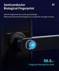 Slick Fingerprint Door Lock Delivering Dead Easy App Pairing And Rock Solid Setup for Tight Home Security, showcasing a fingerprint recognition sensor.