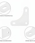 Heavy Duty Shelf Bracket Reinforcement Kit for Angle Steel Racks, features precision-cut holes and durable 90-degree design