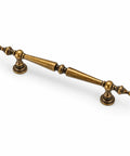 Antique Brass Cabinet Pulls 3.75 Inch Hole Center Vintage Drawer Handles For Kitchen And Bath 96mm Center To Center Reno Ready