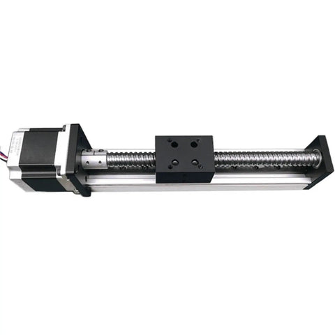 Top Shelf Precision Stage D Ball Screw Linear Actuator Module With Butter Smooth Motion SFU1204, exposed screw and guide rail.