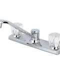 Columbia 8-Inch Kitchen Faucet With 7 11/16 Inch Spout Reach No Sprayer Polished Chrome Built Tough With Washerless Cartridge Delivers 1.8 GPM at 60 PSI and Easy 1/4-Turn Double-Handle Operation