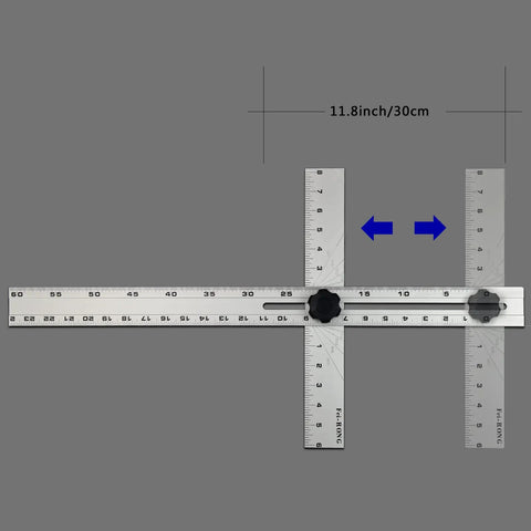 Foldable Triangle Ruler And Square Set For Carpentry And Woodworking, 24 Inch Aluminum Frame, adjustable measurement view
