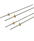 4mm Lead Screw In 304 Stainless Steel With Brass Nut For CNC And 3D Printer Pitch 1mm Lead 1mm And Lead 2mm Options Lengths 200 300 400 500 550mm Trapezoidal Rod High Precision Motion Built For Smooth Effortless Travel