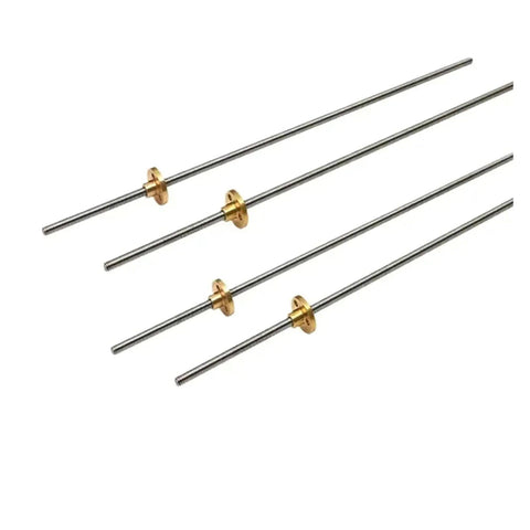 4mm Lead Screw In 304 Stainless Steel With Brass Nut For CNC And 3D Printer Pitch 1mm Lead 1mm And Lead 2mm Options Lengths 200 300 400 500 550mm Trapezoidal Rod High Precision Motion Built For Smooth Effortless Travel