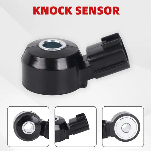 Drop In Knock Sensor Kit 22060-7B000 With Wiring Harness For Nissan Frontier Xterra Quest Villager Pathfinder 1999-2004 3.3L Replacement Ignition Knock Sensor Black, black sensor close-up