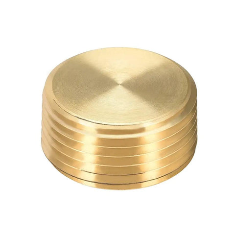 Half Inch NPT Brass Pipe Plug Fitting With Internal Hex Head Counter Sunk Thread Style Male Pipe Plugs Pack Of 3 For Sealing