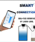 Smart Liquid Level Monitor For Oil And Water Tanks With WiFi Tuya Enabled Ultrasonic Sensor displayed on smartphone app with tank graphic