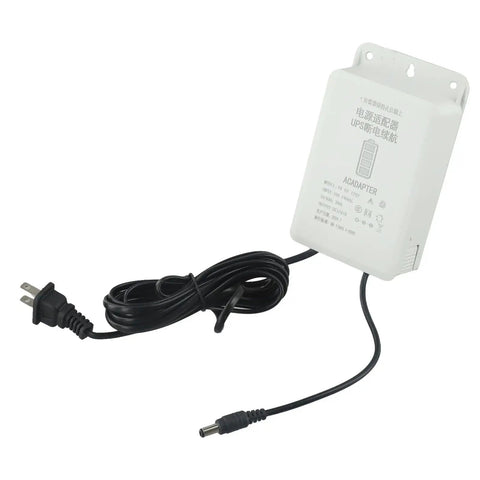 Mini Ups Battery Backup 12V 2A 6000mAh For Wifi Router Modem with power cord and plug, used for emergency backup.