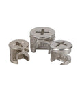 Three In One Thickening Connector Eccentric Wheel For Furniture Hardware, 15mm 12mm 10mm Diameters, Zinc Alloy Nickel Plated