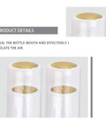 100 Piece Clear PVC Heat Shrink Wine Bottle Caps with gold tops, ideal for sealing bottles and preventing air exposure.