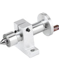 Heavy Duty Mini Lathe Live Center With Dual Precision Bearings, 27mm height, silver metal for smooth machining.