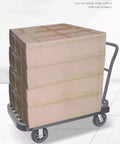 Heavy Duty Push Cart Dolly With Foldable Flatbed Extended Trailer And Sturdy Square Tube Frame For Easy Transport Loading And Moving Luggage Groceries Boxes And More In Home Or Office, steel pipe frame, loaded with boxes