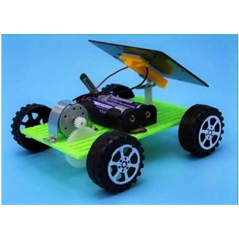 DIY RC car model with 60 Piece Plastic Wheel Shaft Kit With 30 Round Rod Axles, vibrant green frame and black wheels
