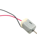 Close-up of Six Pack 130 Size Mini DC Motors 3V with 15 cm copper wire for DIY projects like toothbrushes and robots.