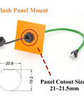 Profinet RJ45 Extension Cable 10Gbps Cat6A Shielded Gear to Female Flush Panel Mount IP67 Waterproof, close-up view