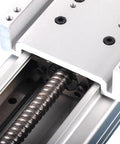Fully Enclosed Linear Guide Module Built Tough For Heavy Load Jobs, 125mm Wide, 1605 And 1610 Ballscrews, Includes 2 HGH15CA Blocks, Sliding Table With Dust Proof Cover And 60mm Servo Bracket, SFU1605 100mm Compatible, enclosed ballscrew rail close-up