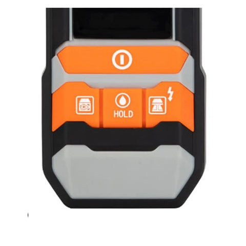 Pro Grade 4 In 1 Wall Scanner Stud Finder With Built In Metal Detector Ac Wire Locator control buttons close-up.
