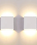 Dimmable Wall Sconce Set Of 2 Plug In LED Wall Lamps 12W Acrylic Modern Lighting for Living Room featuring warm glow