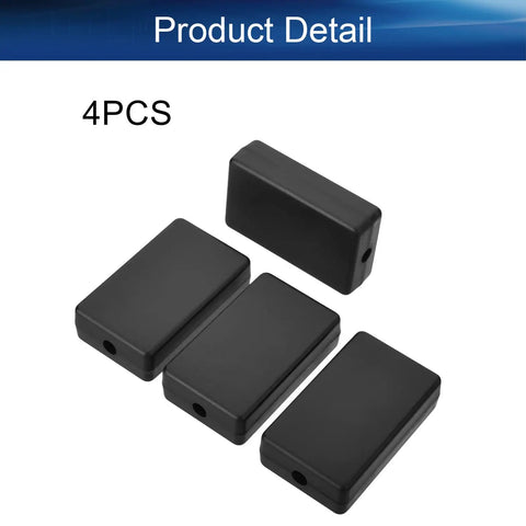 4 pack Durable ABS Plastic Dustproof Junction Box For Small Electronics Projects, compact 60x36x17mm black enclosures for circuit boards.