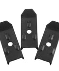 Solid As Nails Table Leaf Levelers And Alignment Locks With Sliding Bars And Screws Badass Polished Steel Hardware close-up of three leveler plates