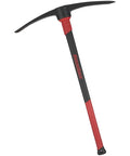 Beefy Heavy Duty Mattock Pick For Digging And Chopping Compact Soil With Fiberglass Core Handle shown on white background