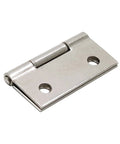 Cabinet hinge plate, 1.5-inch, silver stainless steel with two screw holes