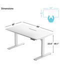 Legit Electric Standing Desk With Smooth Height Adjustment And Heavy Duty Frame dimensions 60x30 inches with adjustable height features.