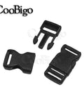 Half Inch Side Release Buckles 10 Pack Black Plastic Quick Release Buckles for Backpack Straps and DIY Pet Collars