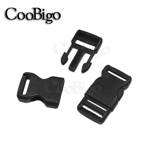Half Inch Side Release Buckles 10 Pack Black Plastic Quick Release Buckles for Backpack Straps and DIY Pet Collars