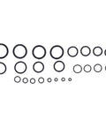 1200 Piece Nitrile Rubber O Ring Sealing Gasket Kit With 24 Common Sizes Black O Rings arranged in rows