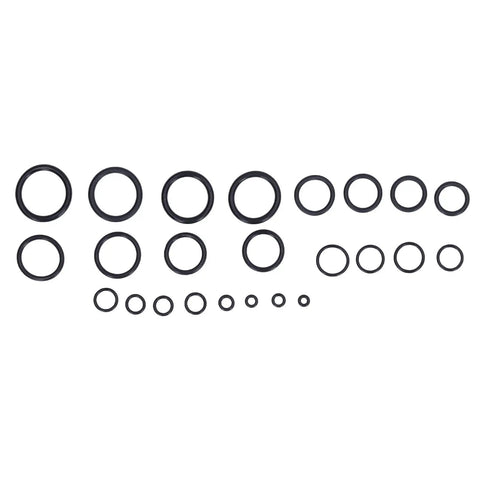 1200 Piece Nitrile Rubber O Ring Sealing Gasket Kit With 24 Common Sizes Black O Rings arranged in rows