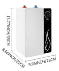 Compact 1500W 10L Electric Water Heater 110V for Kitchen Bathroom and RV with dimensions