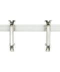 Top Shelf Heavy Duty Parallel Cabinet Hinges For Lateral Wardrobe Doors With 180 Degree Swing, silver finish and sturdy design.